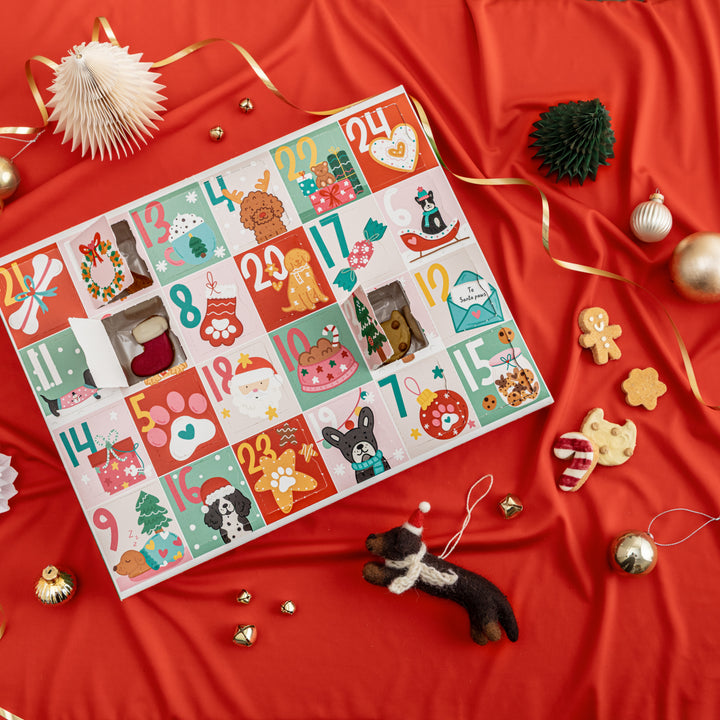 EXCLUSIVE BUNDLE Christmas Advent Calendar for Dogs + Free Iced Biscuit Set