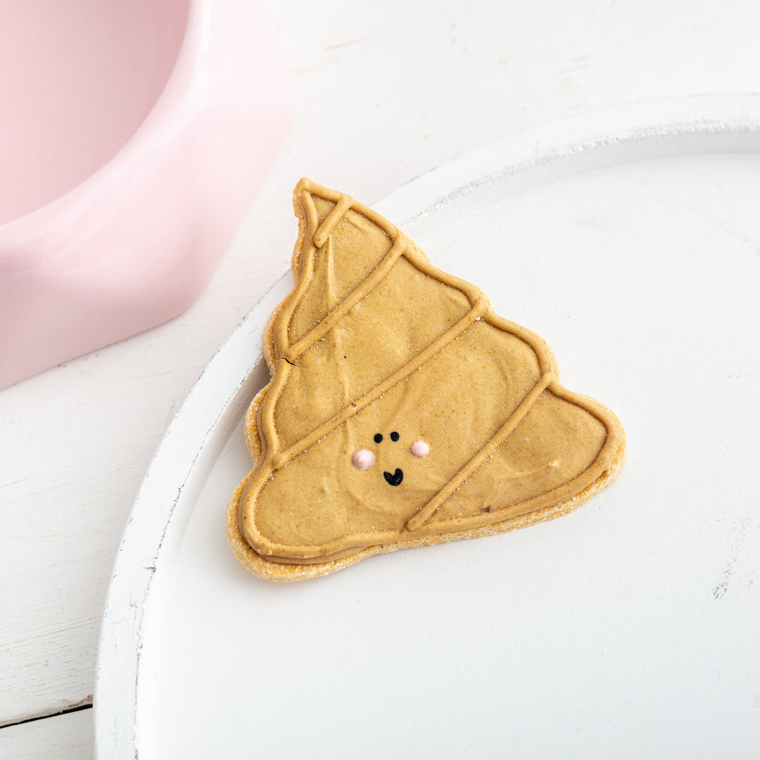 Paul the Poop Iced Dog Biscuit