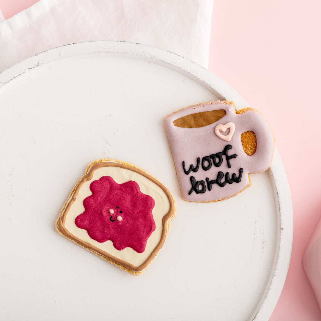 Jam on Toast Iced Dog Biscuit Set