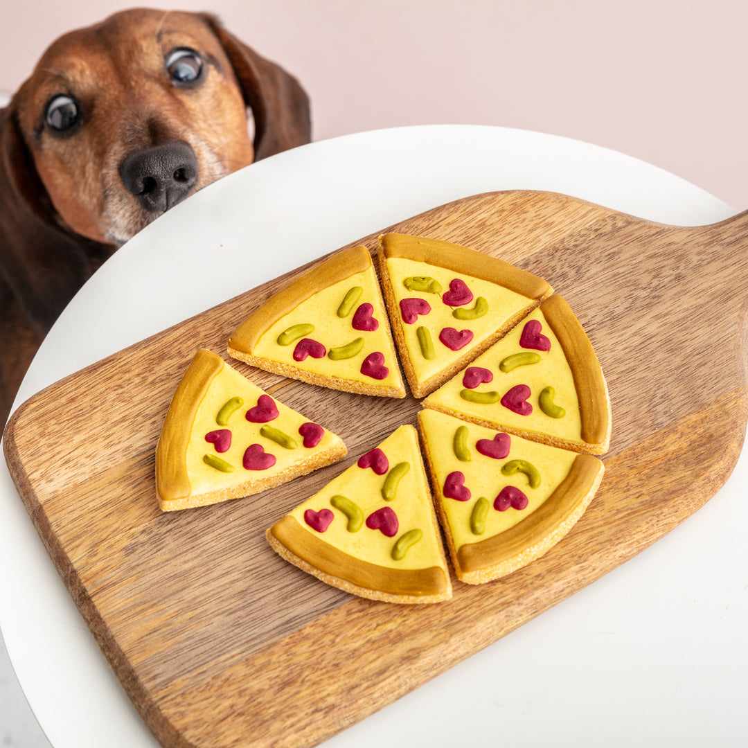 You Had me at Pizza Iced Dog Biscuit Set