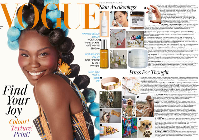 Fluff & Crumble Features in British Vogue March-April 2021