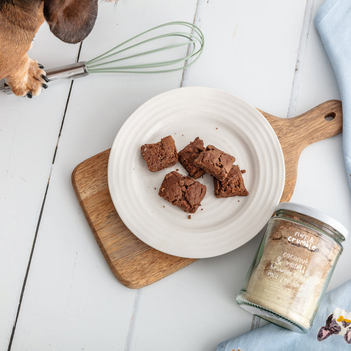 Coconut & Vanilla Brownie Dog Treat Mix Jar