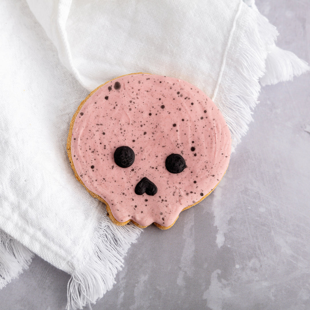 Cute Skull Halloween Iced Dog Biscuit