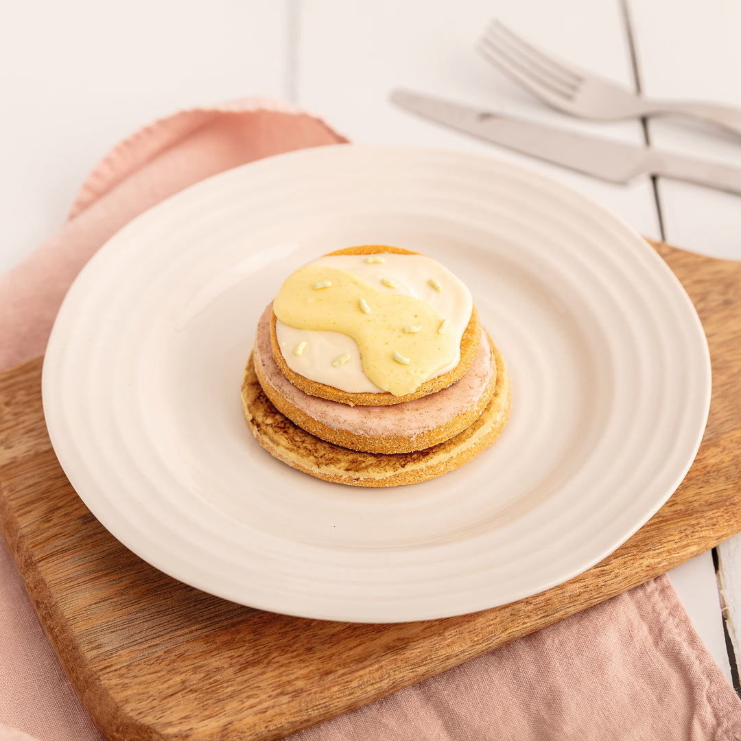 Eggs Benedict Breakfast Iced Dog Biscuit Set