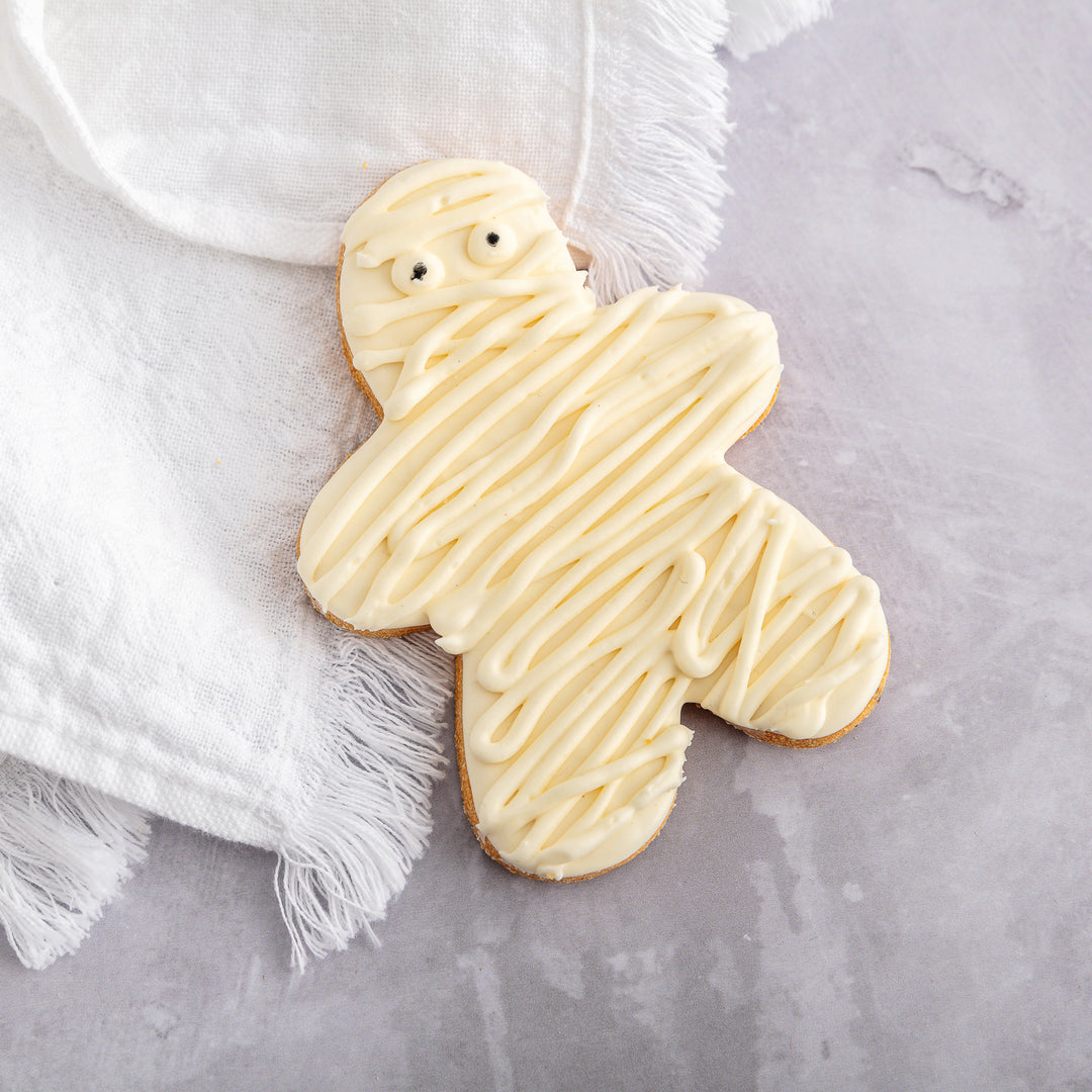 Halloween Mummy Iced Dog Biscuit