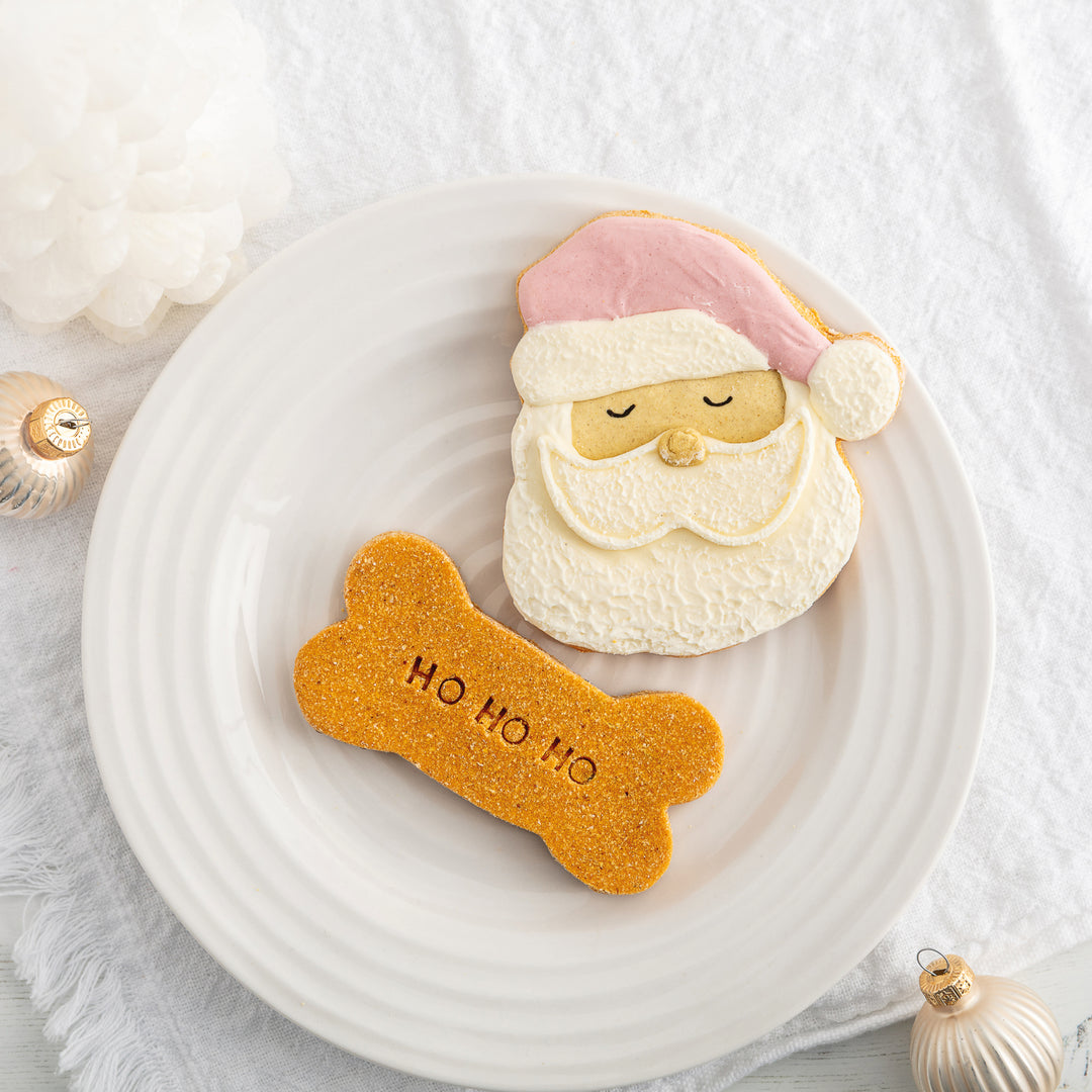 Ho, Ho, Ho Santa Paws Iced Dog Biscuit Duo (Pre-order)