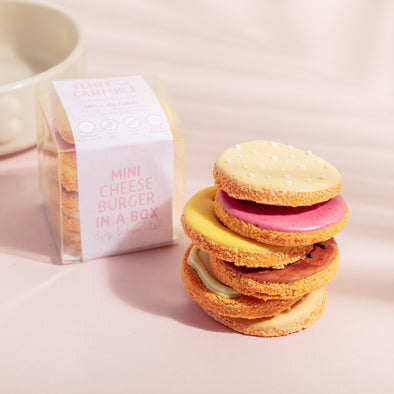 Mini Cheeseburger Stack Iced Dog Biscuit Set