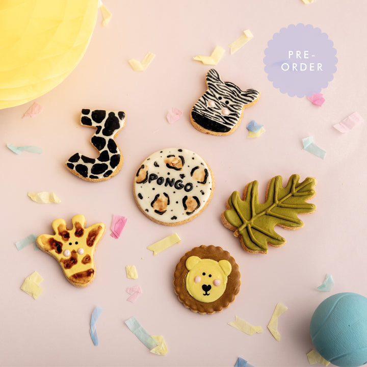 Wishing You a Roar-ing Birthday Iced Dog Biscuit Set