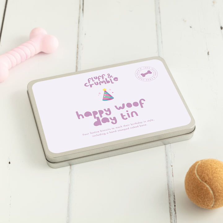 Woofday Iced Dog Biscuit Treat Tin