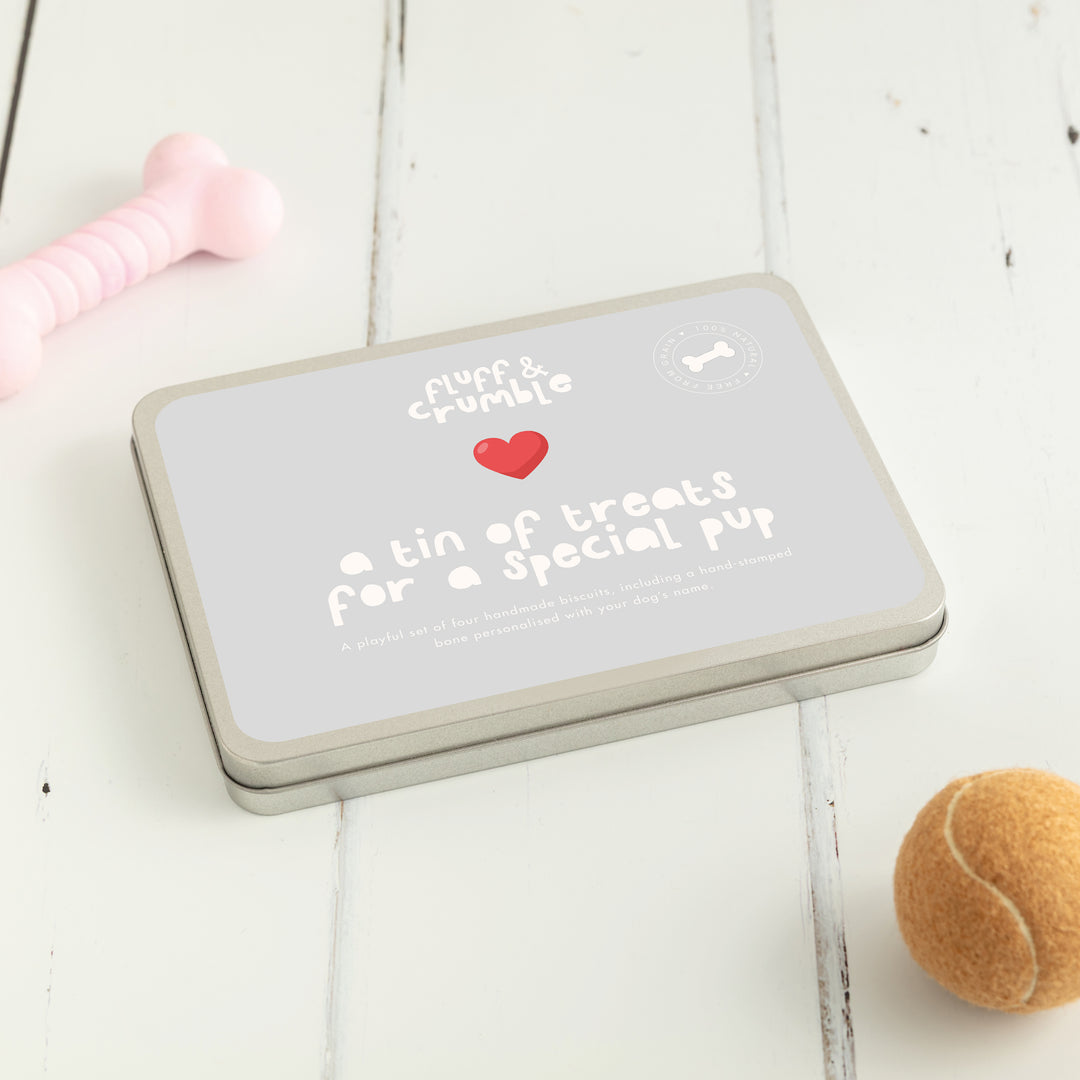 Personalised Iced Dog Biscuit Treat Tin