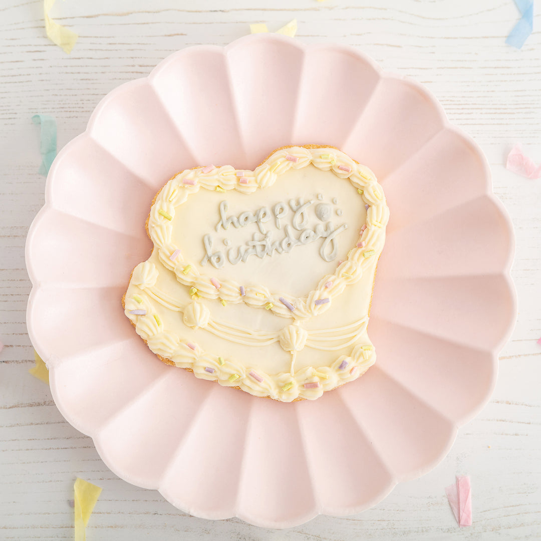 Happy Birthday Vintage Cake Iced Dog Biscuit