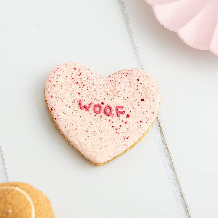 Woof Heart Iced Dog Biscuit