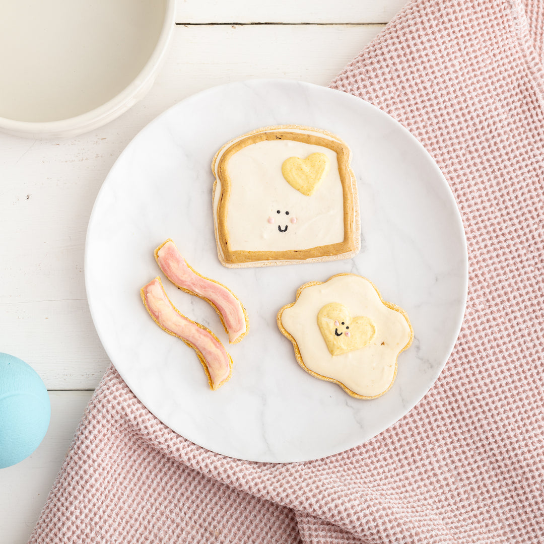 Bae-con & Eggs Iced Dog Biscuit Set
