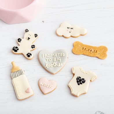 Promoted To… Sibling Iced Dog Biscuit Set