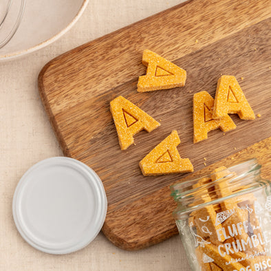 A-Z Initial Naked Dog Biscuit Jar