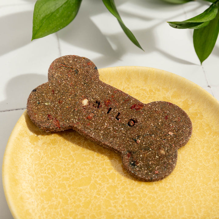 Blueberry Muffin Superfood Personalised Dog Biscuit Bone