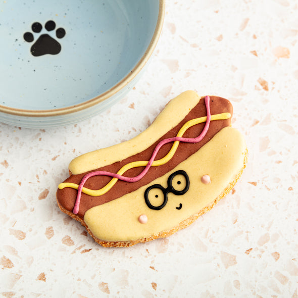 Henry the Hotdog Iced Dog Biscuit