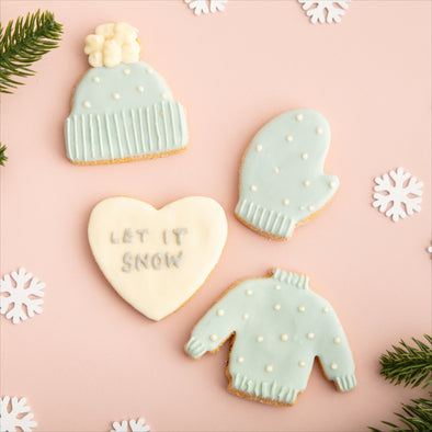 Let It Snow Iced Dog Biscuit Set