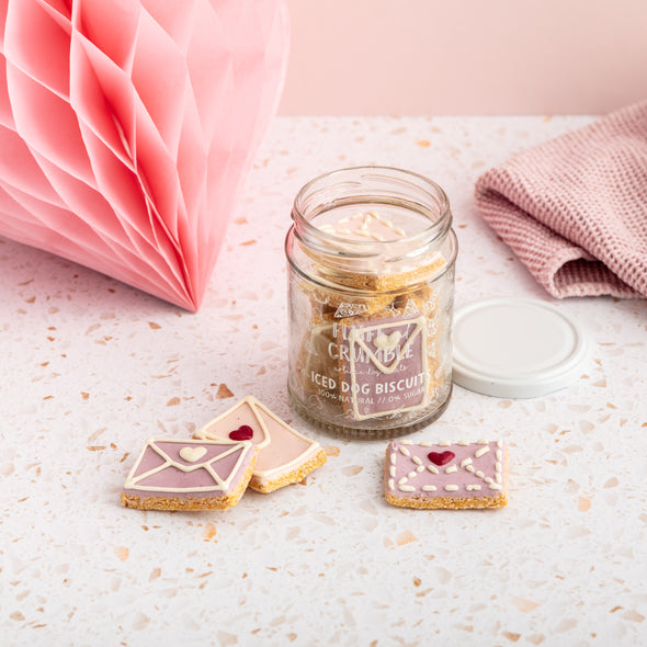 Love Letters Iced Dog Biscuit Jar