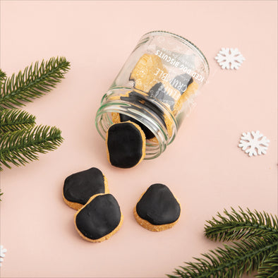 Lumps of Coal Iced Dog Biscuit Jar
