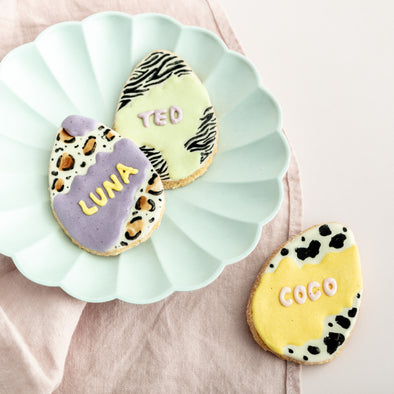 Personalised Snazzy Iced Dog Biscuit Easter Egg