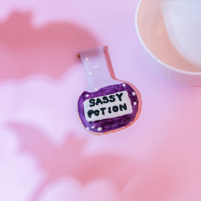 Sassy Potion Halloween Iced Dog Biscuit