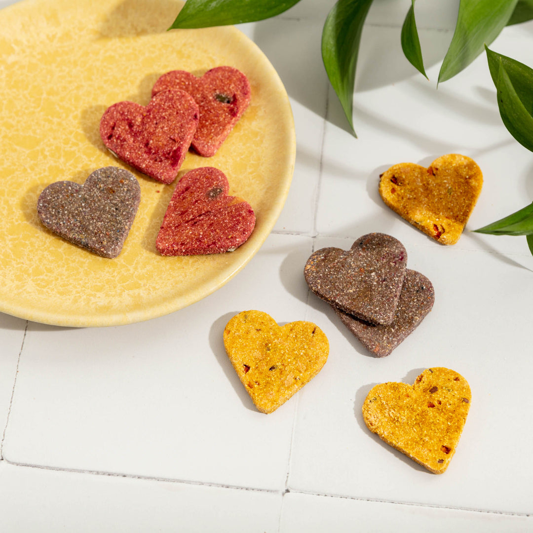 Banana Bread Superfood Dog Biscuit Hearts