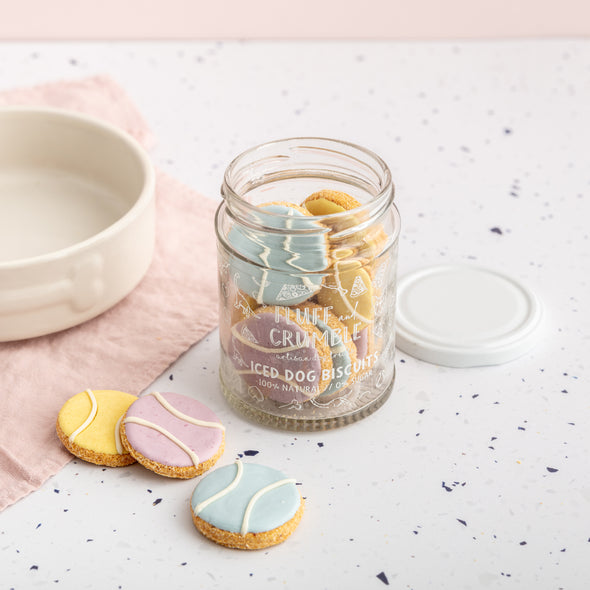 Tennis Balls Iced Dog Biscuit Jar