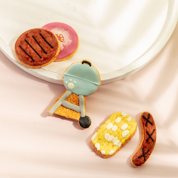 You're Barbe-Cute Iced Dog Biscuit Set